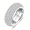 Exquisite Pave Titanium Multi Row Shiny Cubic Zirconia Men & Women Ring